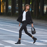 Depeche leather wear 7/8 dels chino skindbuks i lækker stretch kvalitet Pants 099 Black (Nero)