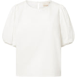 Depeche Clothing Abi bluse med pufærmer Tops 230 Off White