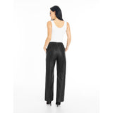 Depeche leather wear Alicia klassisk skindbuks med lige ben Pants 099 Black (Nero)
