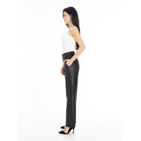 Depeche leather wear Alicia klassisk skindbuks med lige ben Pants 099 Black (Nero)