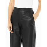 Depeche leather wear Alicia klassisk skindbuks med lige ben Pants 099 Black (Nero)
