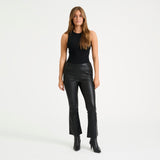 Depeche leather wear Alizza 7/8 skindbuks Pants 099 Black