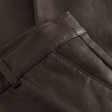 Depeche leather wear Amelia chino skindbuks i 7/8 dels længde Pants 008 Chocolate