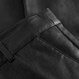 Depeche leather wear Amelia chino skindbuks i 7/8 dels længde Pants 099 Black (Nero)