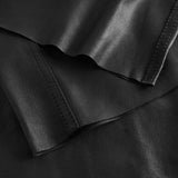 Depeche leather wear Amily straight fit cargo skindbukser Pants 099 Black (Nero)