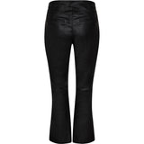 Depeche leather wear Anka 7/8 skindbuks med flare Pants 099 Black (Nero)