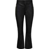 Depeche leather wear Anka 7/8 skindbuks med flare Pants 099 Black (Nero)