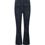 Depeche leather wear Ava HW Flare 7/8 Ruskindbuks Pants 031 Ocean