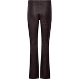 Depeche leather wear Ava HW Flare Skindbuks Pants 336 Dark Berry