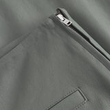 Depeche leather wear Ava RW flare 7/8 længde skindbuks i strækbar kvalitet Pants 051 Olive