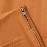 Depeche leather wear Ava RW flare 7/8 længde skindbuks i strækbar kvalitet Pants 065 Orange