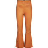 Depeche leather wear Ava RW flare 7/8 længde skindbuks i strækbar kvalitet Pants 065 Orange