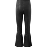 Depeche leather wear Ava RW flare 7/8 længde skindbuks i strækbar kvalitet Pants 099 Black (Nero)