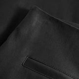 Depeche leather wear Ava RW flare 7/8 længde skindbuks i strækbar kvalitet Pants 099 Black (Nero)