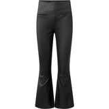 Depeche leather wear Ava RW flare 7/8 længde skindbuks i strækbar kvalitet Pants 099 Black (Nero)