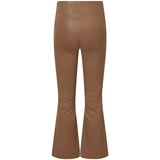 Depeche leather wear Ava RW flare 7/8 længde skindbuks i strækbar kvalitet Pants 199 Nougat