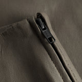 Depeche leather wear Ava RW flare 7/8 længde skindbuks i strækbar kvalitet Pants 222 Smoke