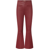 Depeche leather wear Ava RW flare 7/8 længde skindbuks i strækbar kvalitet Pants 243 Racing Red