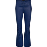 Depeche leather wear Ava RW flare 7/8 længde skindbuks i strækbar kvalitet Pants 247 Bright Blue