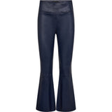 Depeche leather wear Ava RW flare 7/8 længde skindbuks i strækbar kvalitet Pants 285 Midnight Blue