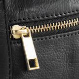 DEPECHE Bæltetaske med lynlås detaljer Bumbag 097 Gold