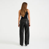 Depeche leather wear Bella MW Fuldlængde Buks Pants 099 Black