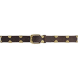 DEPECHE Belt w. studs Belt 161 Dark brown