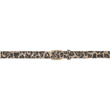 DEPECHE Læderbælte i klassisk look Belts 082 Leopard