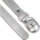 DEPECHE Læderbælte i klassisk look Belts 098 Silver
