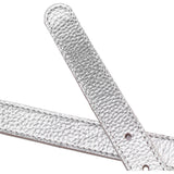 DEPECHE Læderbælte i klassisk look Belts 098 Silver