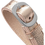 DEPECHE Læderbælte i klassisk look Belts 108 Champagne