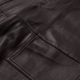 Depeche leather wear Bermuda shorts i skind (HW) Shorts 008 Chocolate