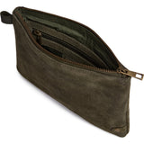DEPECHE Bilbao clutch i ruskind Clutch 049 Army Green