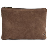 DEPECHE Bilbao clutch i ruskind Clutch 342 Dark Mud