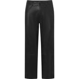 Depeche leather wear Bindy skindbukser (HW) Pants 099 Black (Nero)