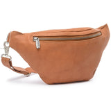 DEPECHE Læder bumbag i klassisk design Bumbag 014 Cognac