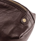 DEPECHE Blød og rummelig læder kosmetik taske Accessories 258 Winter Brown / Brass