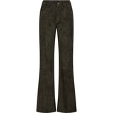 Depeche leather wear Boa HW Boot Cut Ruskindsbukser Pants 335 Dark Khaki