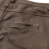 Depeche leather wear Boa HW Straight Skindbuks Pants 020 Taupe