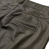 Depeche leather wear Boa HW Wide Skindbukser Pants 054 Khaki