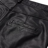 Depeche leather wear Boa boot cut HW skindbuks Pants 099 Black
