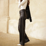 Depeche leather wear Boa skindbukser - fuld længde (HW) Pants 099 Black (Nero)