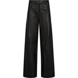 Depeche leather wear Boa skindbukser - Wide leg (HW) Pants 099 Black (Nero)