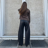 Depeche leather wear Boel barrel bukser i lammeskind Pants 099 Black (Nero)