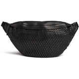 DEPECHE Bumbag i skind med perforeret mønster Bumbag 099 Black