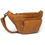 DEPECHE Klassisk must-have bumbag i skind Bumbag 014 Cognac