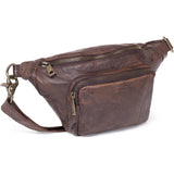 DEPECHE Klassisk must-have bumbag i skind Bumbag 068 Winter brown
