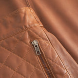 Depeche leather wear Camilla kort skindnederdel Skirts 005 Vintage cognac