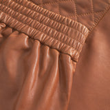 Depeche leather wear Camilla kort skindnederdel Skirts 005 Vintage cognac