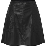Depeche leather wear Camilla kort skindnederdel Skirts 099 Black (Nero)
